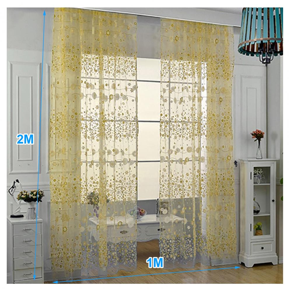 yellow sheer curtains