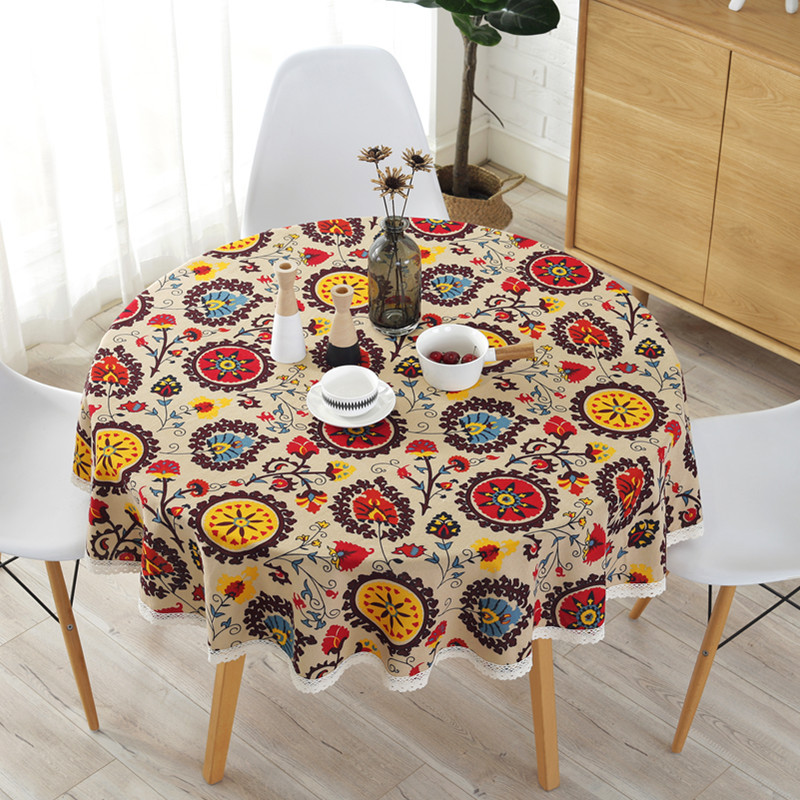 Boho Tablecloth Round Lace Table Cloths