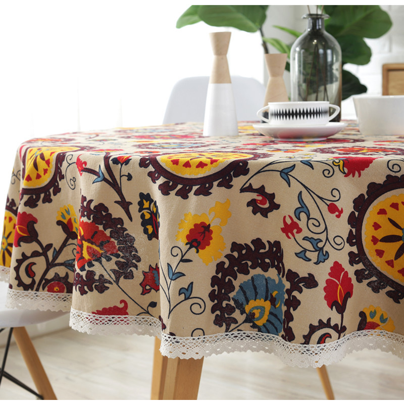 Boho Tablecloth Round Lace Table Cloths