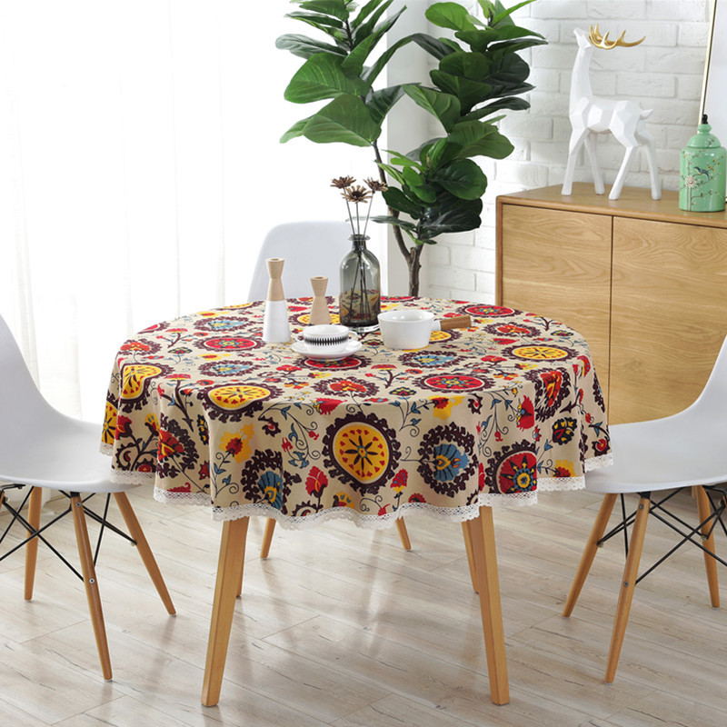 Boho Tablecloth Round Lace Table Cloths