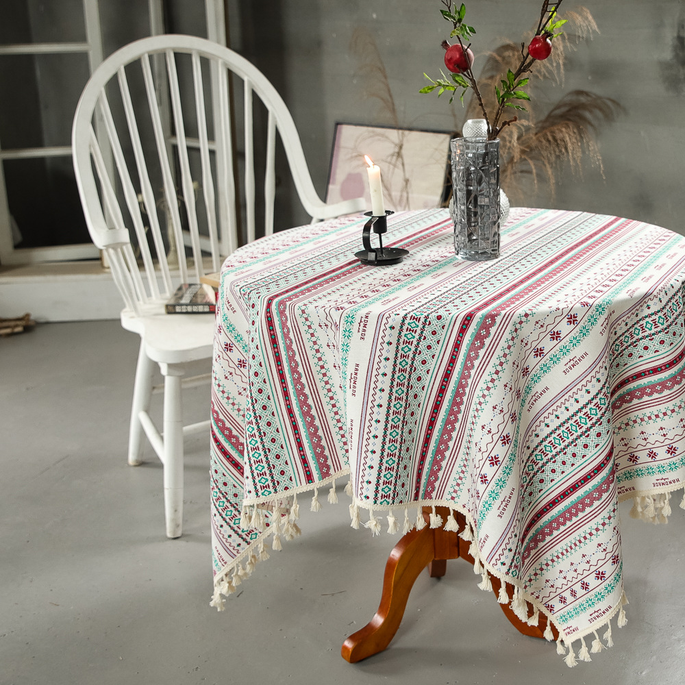 Boho Tablecloth Round Lace Table Cloths