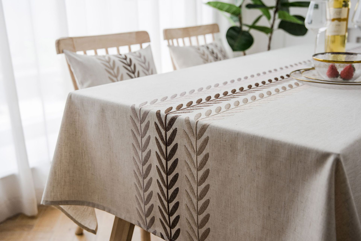 natural linen tablecloth rectangle