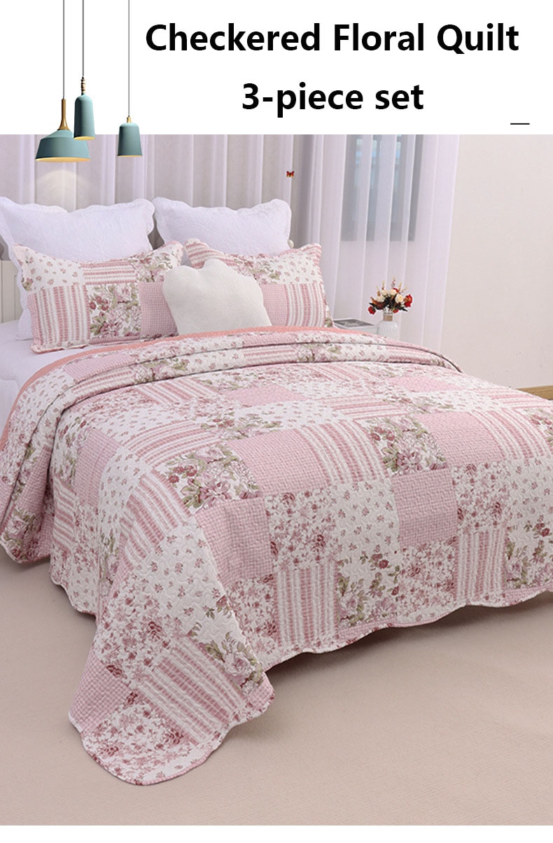 pink quilted bedspread
