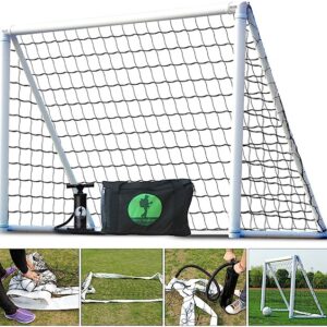 Ultimate Inflatable Soccer Field Kit: Portable, Safe, and Easy Setup in 30 Seconds! Includes Soccer Goals, Net, Carrying Bag, Two-Way Pump - Perfect for Kids and Training
