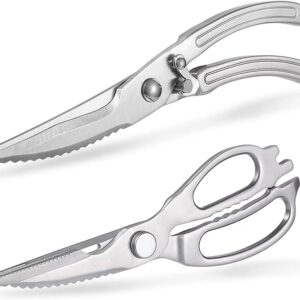 Heavy Duty Scissors Set Forged Poultry Shears with Magnetic Holder for Fridge