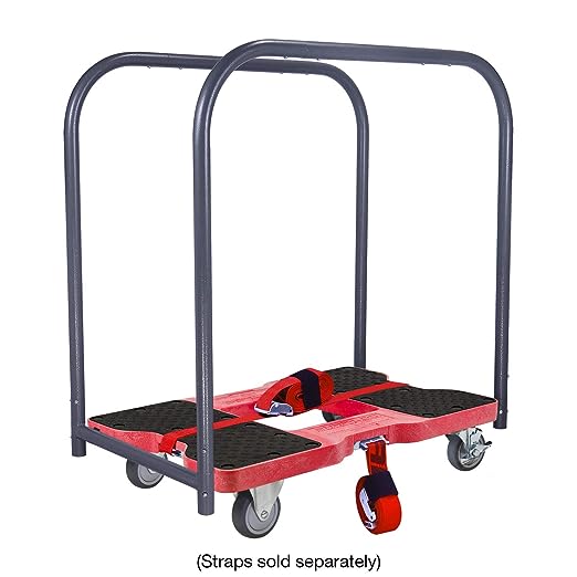 Efficient Panel Cart Dolly - 1200 LB Capacity, Professional E-Track, Red