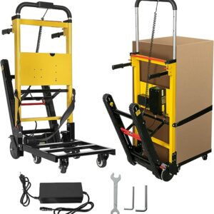 Electric Panel Cart 440lbs Max Load, Folding Stair Climber with Motor Battery, 6 Wheels