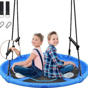 Outdoor Disc Swing: 46-Inch Saucer Tree Swing with 800 lb Weight Capacity and Waterproof Fabric