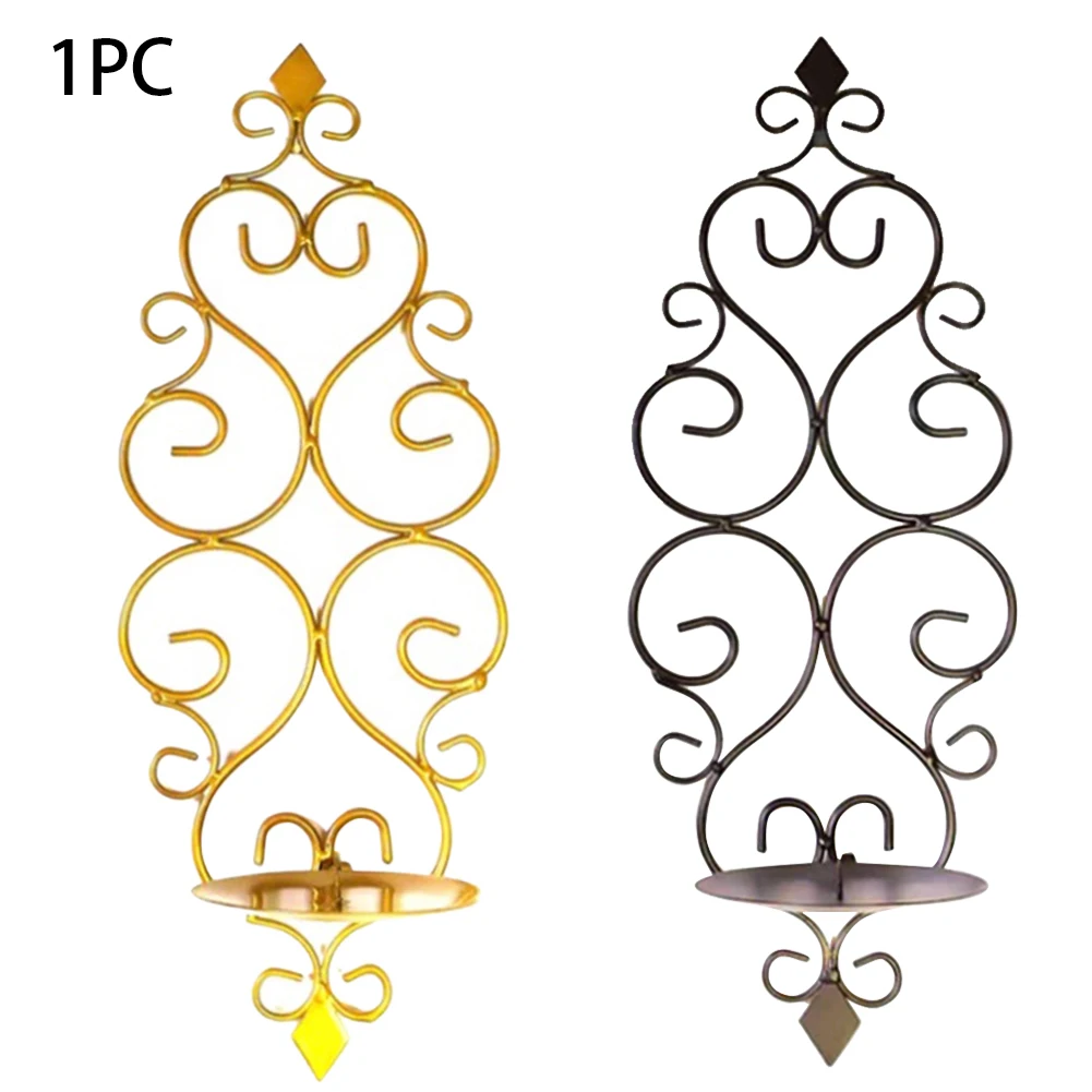 Retro Hanging Wall Sconces for Candles Living Room Candlestick Home Decor Candle Holder Wrought Iron Hotel Foldable Wedding Bedroom Anti Rust