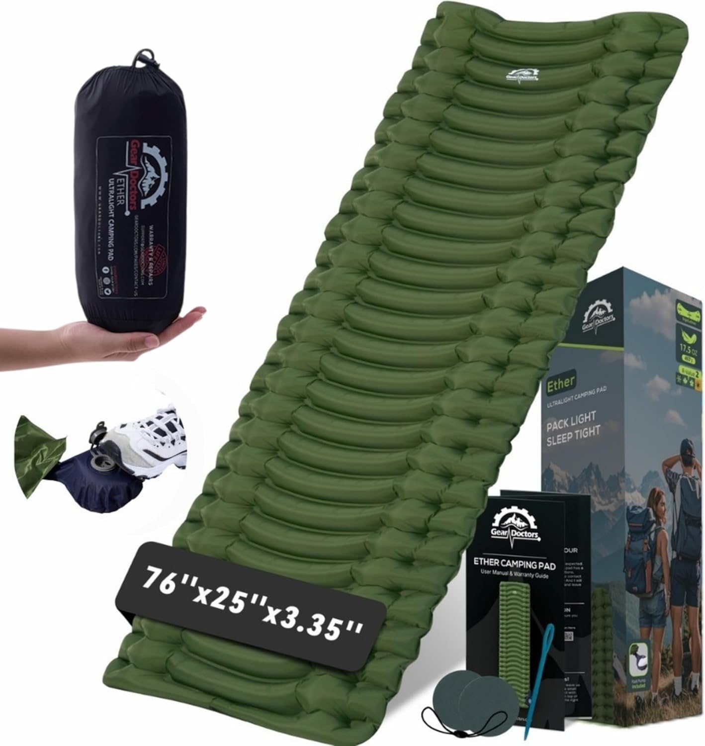 Gear Doctors Ether Ultralight Camping Sleeping Pad