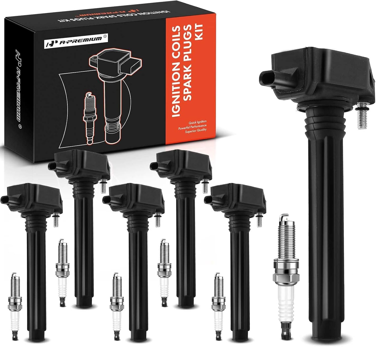 A-Premium Ignition Coil & Spark Plug Set for Jeep/Dodge/VW V6 3.6L