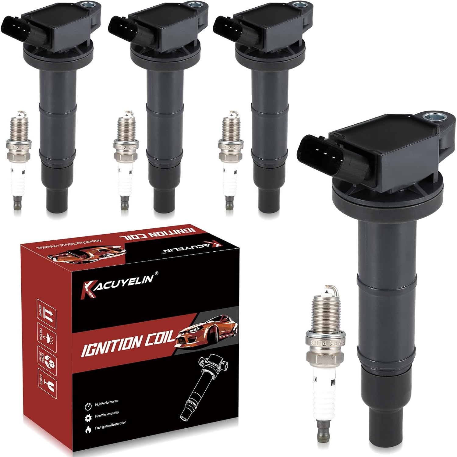 UF333 Coil Pack & Iridium Plugs for Toyota Camry, Corolla, RAV4 2.4L