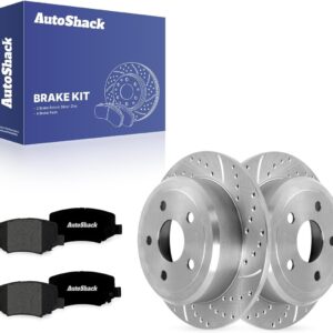 AutoShack Rear Brake Rotors & Pads for Jeep Wrangler 2007-2018