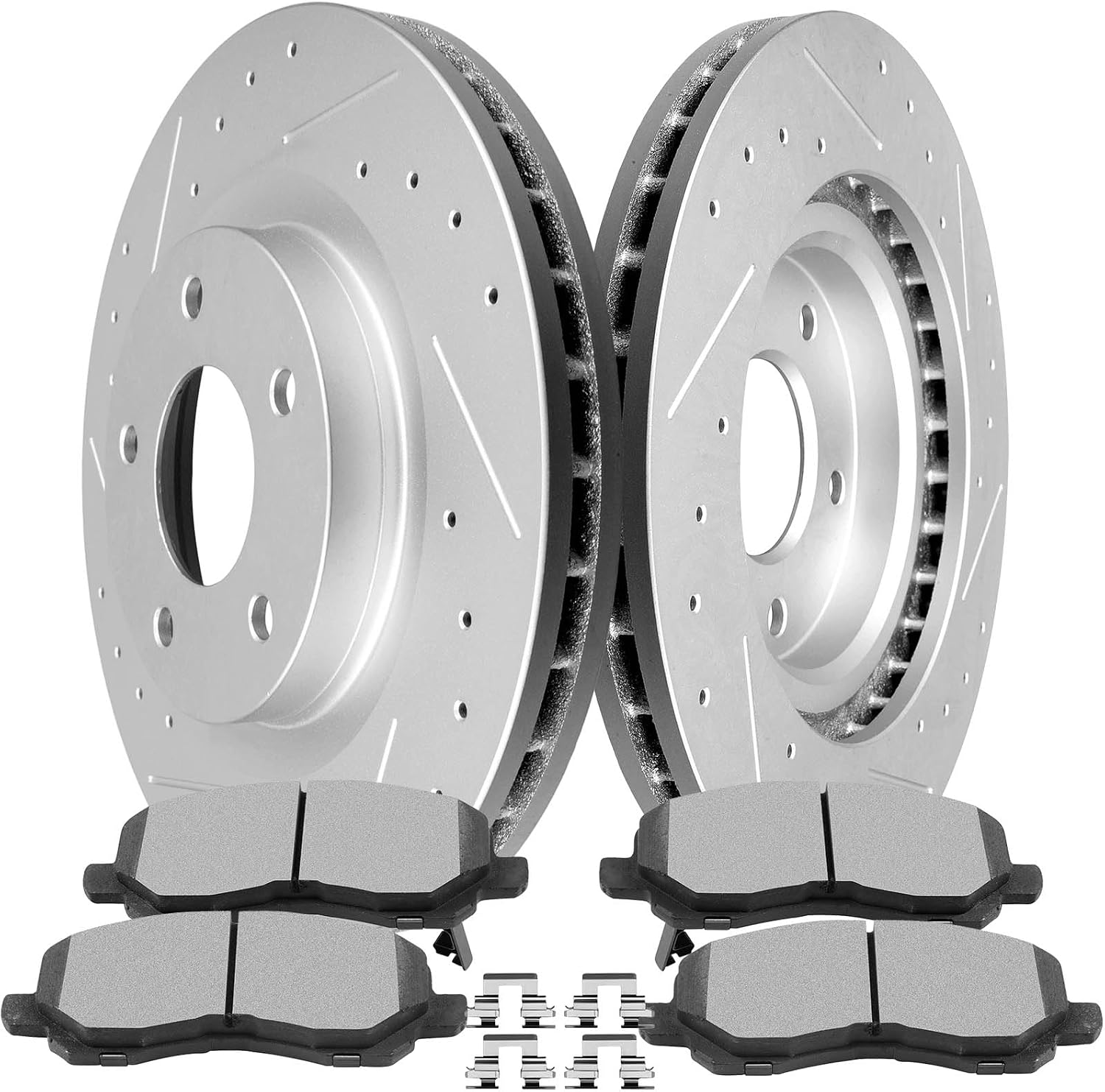 SCITOO Brake Pad & Rotor Kit for Chrysler, Jeep & Mitsubishi