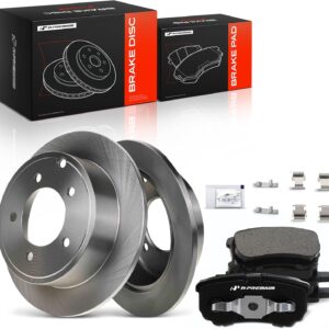 A-Premium Rear Disc Brake Rotors & Pads Kit (10.31")