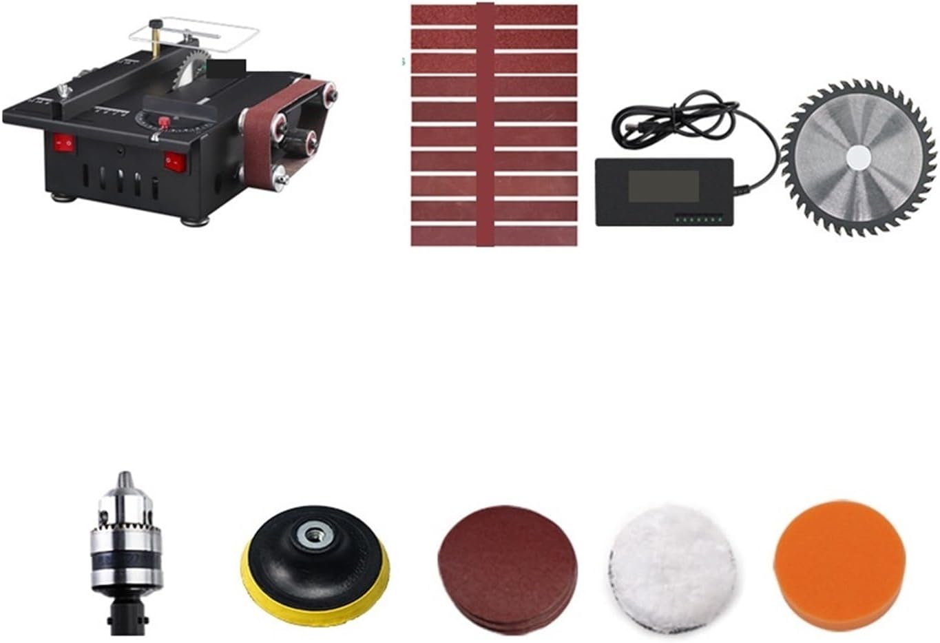 CZCZC Mini Table Saw & Belt Sander Combo - 300W