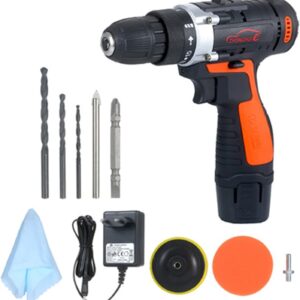 12V Cordless Polisher/Drill Kit - Car Polish & Buffer Set