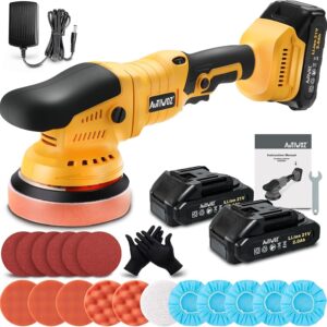 AUTIWOZ Cordless Car Buffer Polisher - 21V Dual-Battery Kit