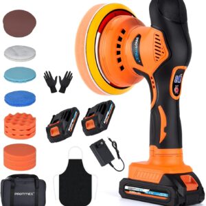 Protmex 21V Cordless Car Buffer Polisher Kit