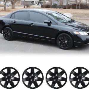 ROXX 4PC Hubcaps for Honda Civic 2006-2011 | Black