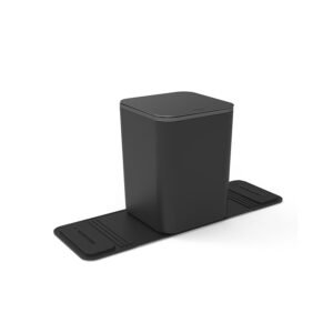 Delletir Mini Car Trash Can - Press Lid, Black