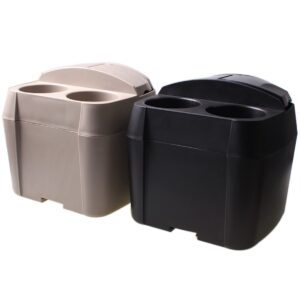 Premium Car Trash Can with Cup Holder, Black