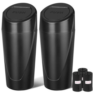 Car Trash Can 2-Pack with 60 Bags – Leakproof Mini Bin