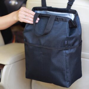Ginsco Leak-Proof Car Trash Bag, 3.5 Gal - Black