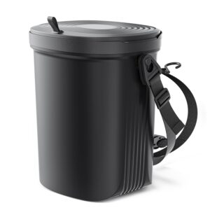 Waretary Car Trash Can 2 Gal, Leakproof Silicone Bin