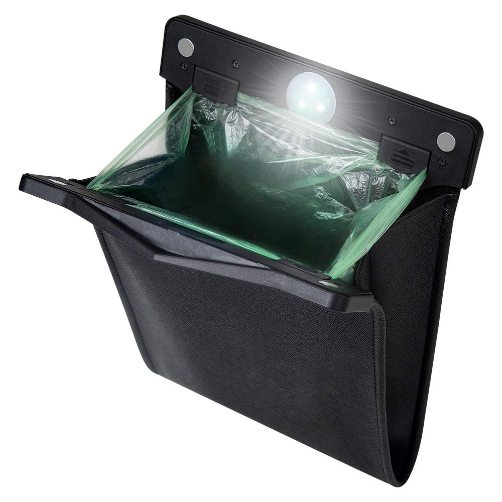 Smart LED Car Trash Can - Black, 1-Pack