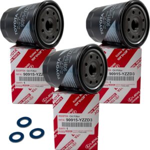 Genuine Oil Filter 90915-YZZD3 + Washers - 3 Pack