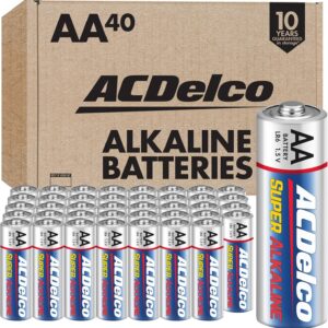 ACDelco 40 AA Alkaline Batteries, 10-Yr Life