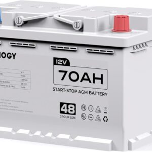 Renogy 12V 70Ah AGM Battery H6, Group 48 for Cars & Trucks