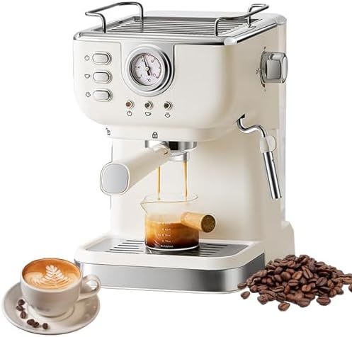 Espresso Machine, 20 Bar Pump, Milk Frother, Semi-Auto