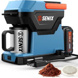 SENIX Portable Coffee Maker 5000mAh Battery, Cordless Travel Brewer