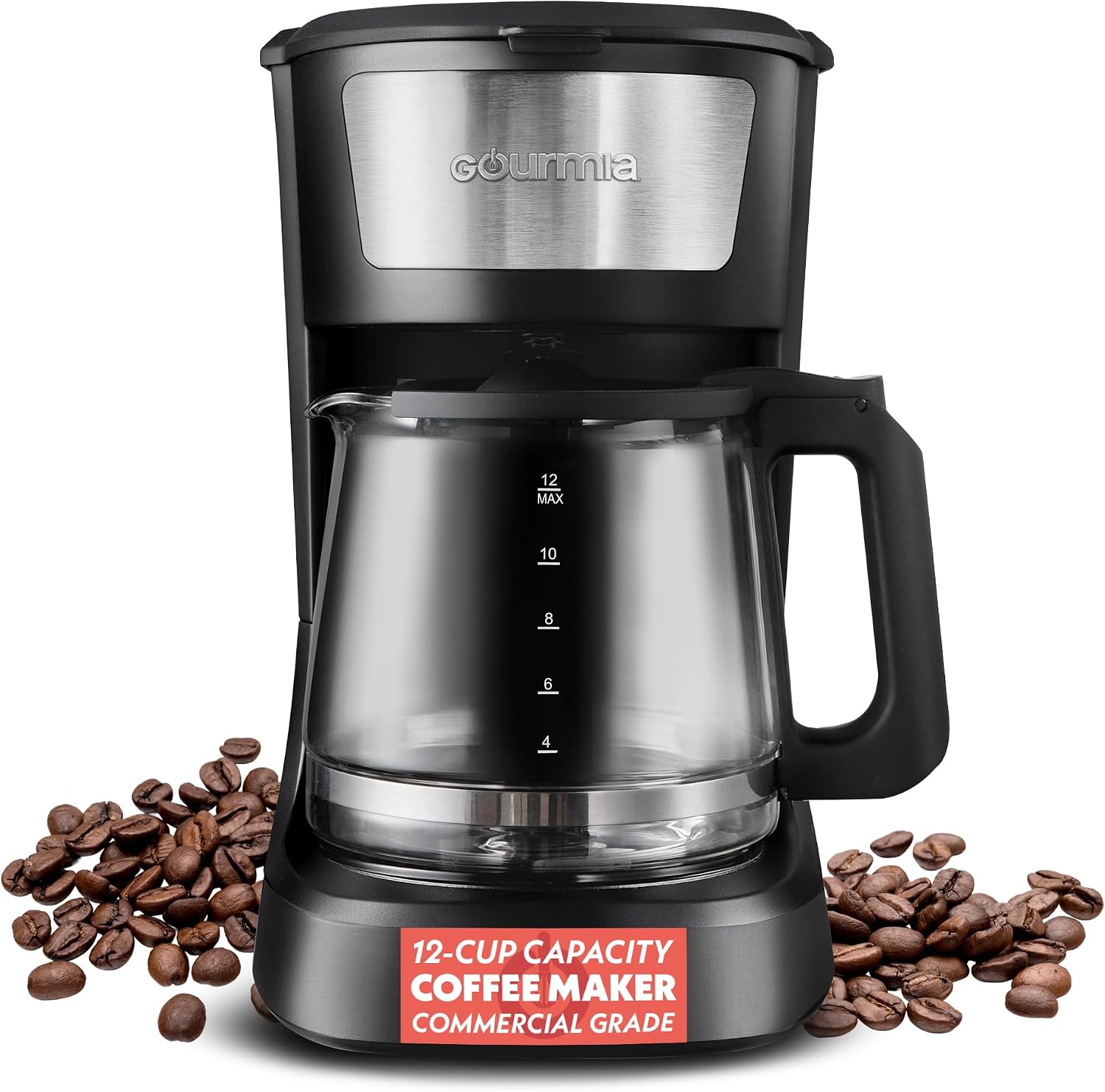 Gourmia 12-Cup Coffee Maker with Pause & Serve