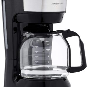 12-Cup Coffee Maker, Black & Stainless Steel, Amazon Basics