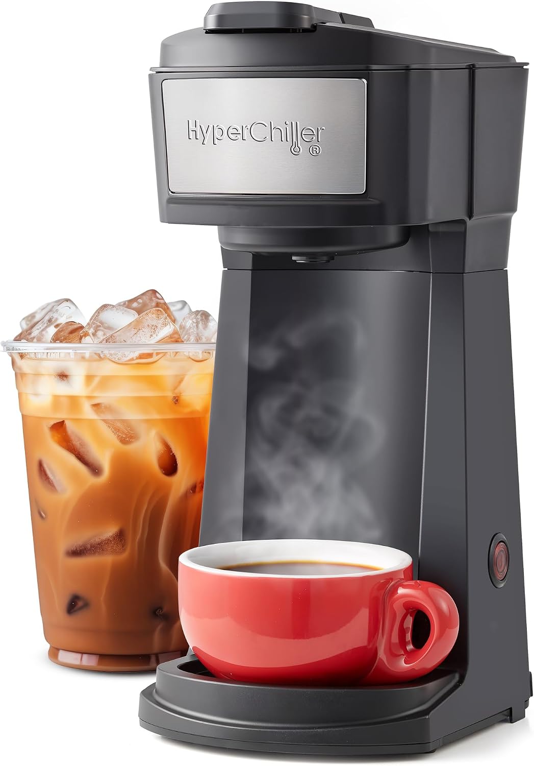 Elite Gourmet HyperChiller Coffee Maker, Hot/Iced, K-Cup or Grounds
