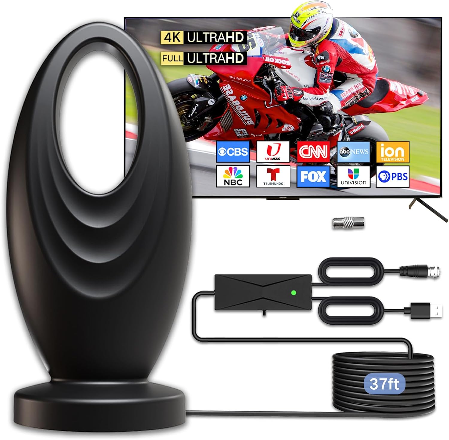 JoyfulPaws 2025 HD TV Antenna - 2200 Miles Range