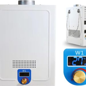 Zocxielr 12V Tankless Water Heater, 3.6L, Instant Hot Water