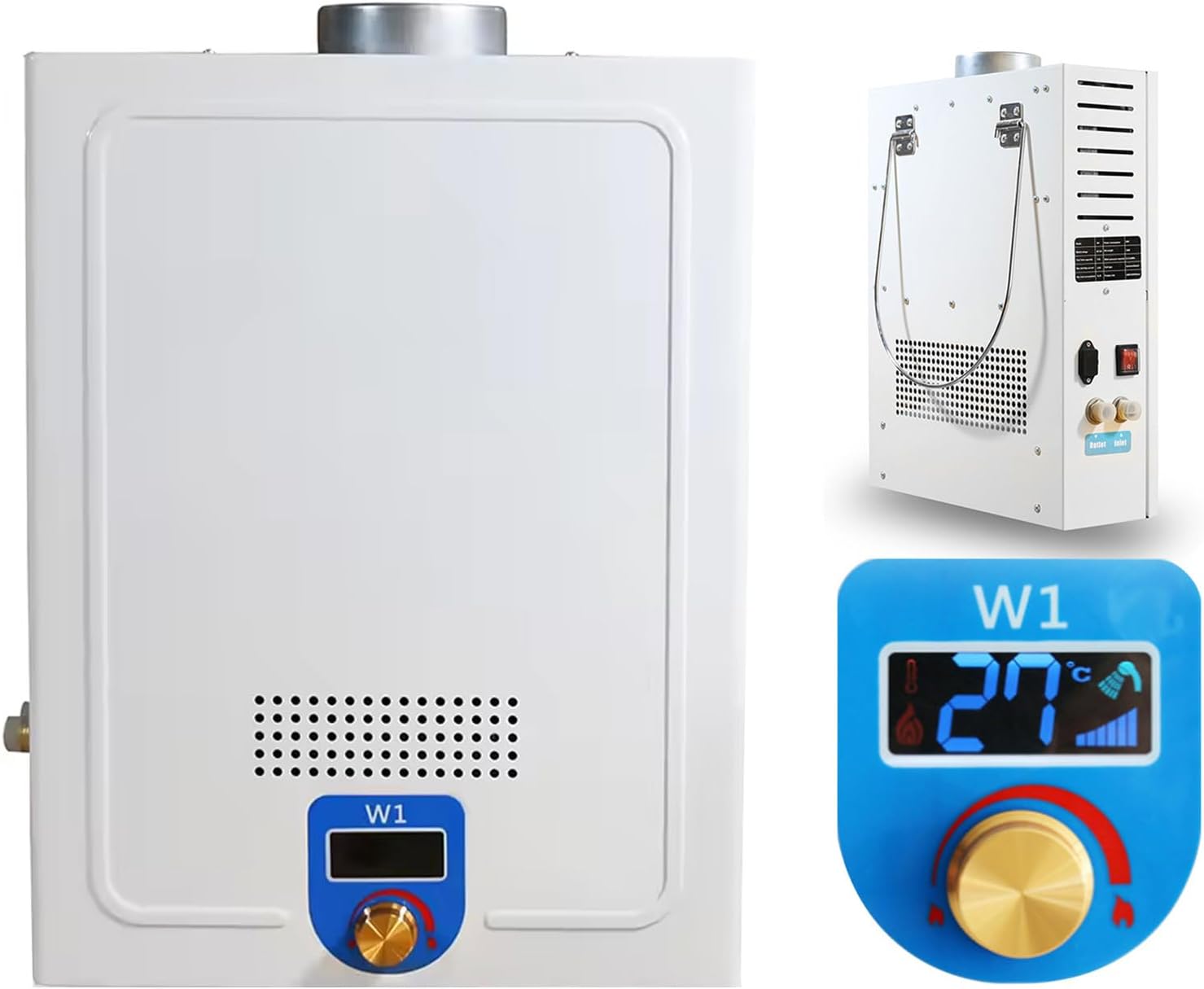 Zocxielr 12V Tankless Water Heater, 3.6L, Instant Hot Water
