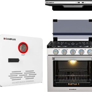 CAMPLUX 21" RV Gas Range & Range Hood Combo with Water Heater