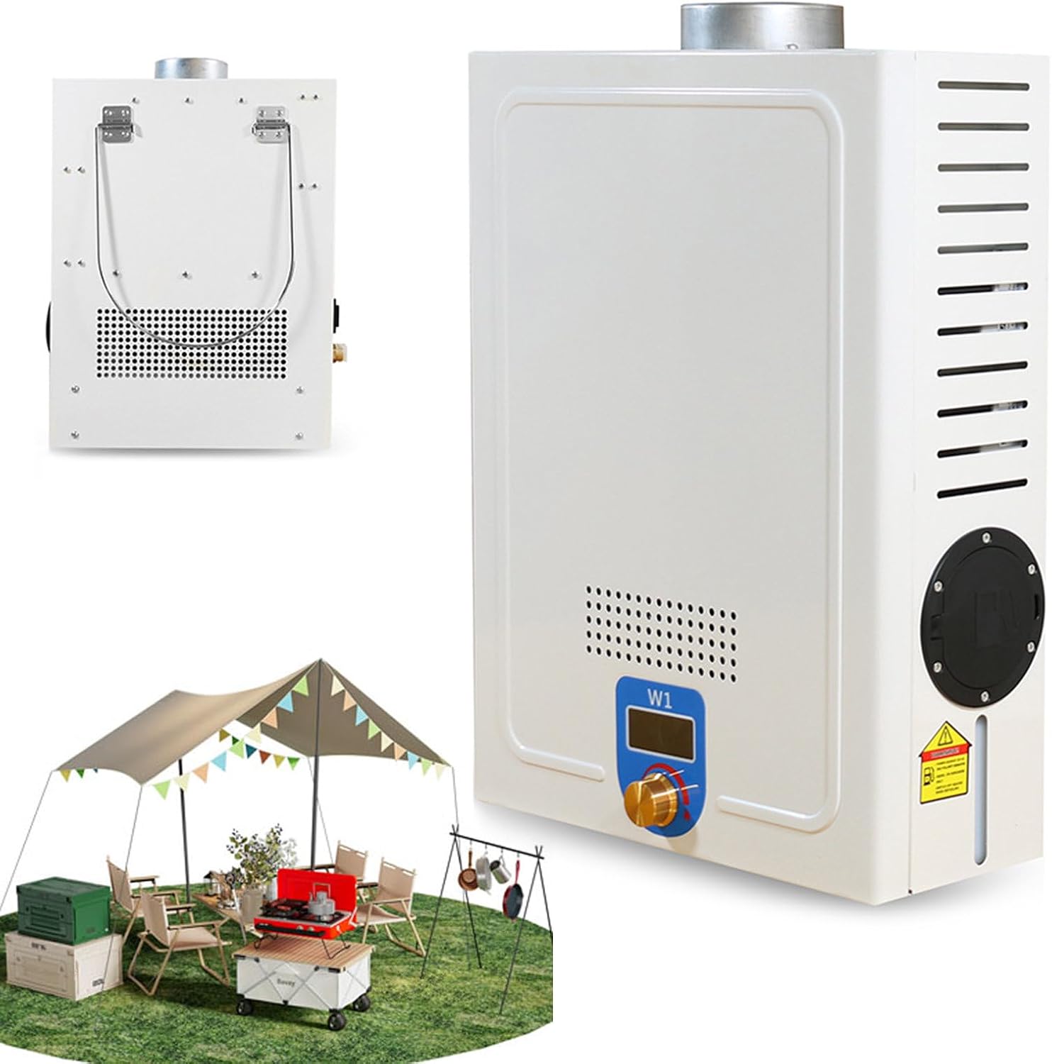 3.6L Portable Diesel Water Heater - 4LPM Tankless & LCD Display