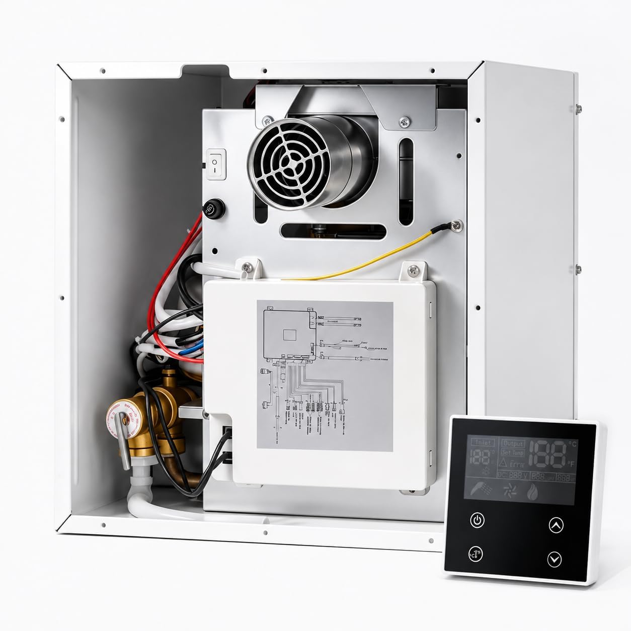 RV Tankless Propane Water Heater - 12V, 9,800ft Altitude Ready