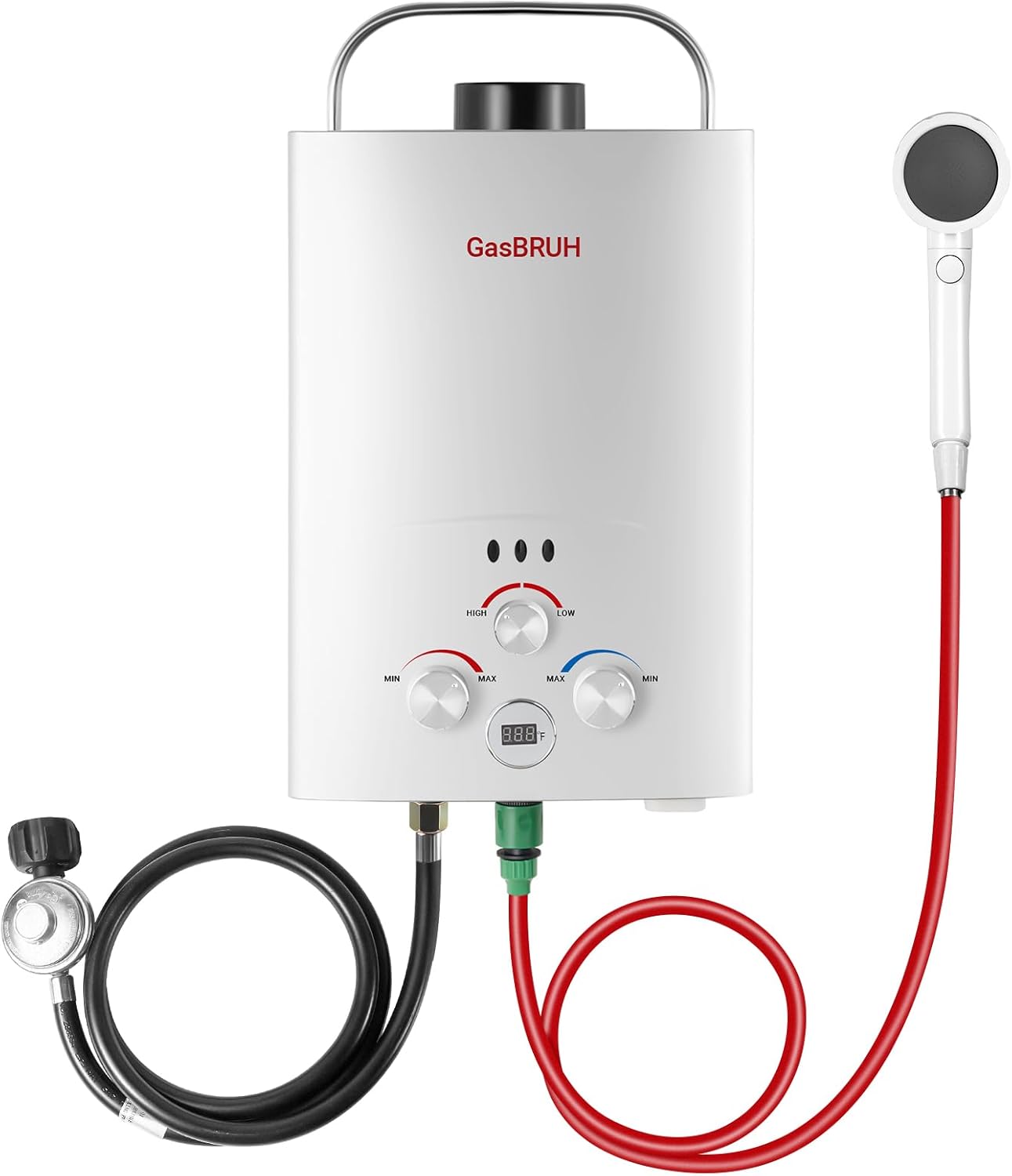 GasBRUH Outdoor Propane Tankless Water Heater 1.58 GPM