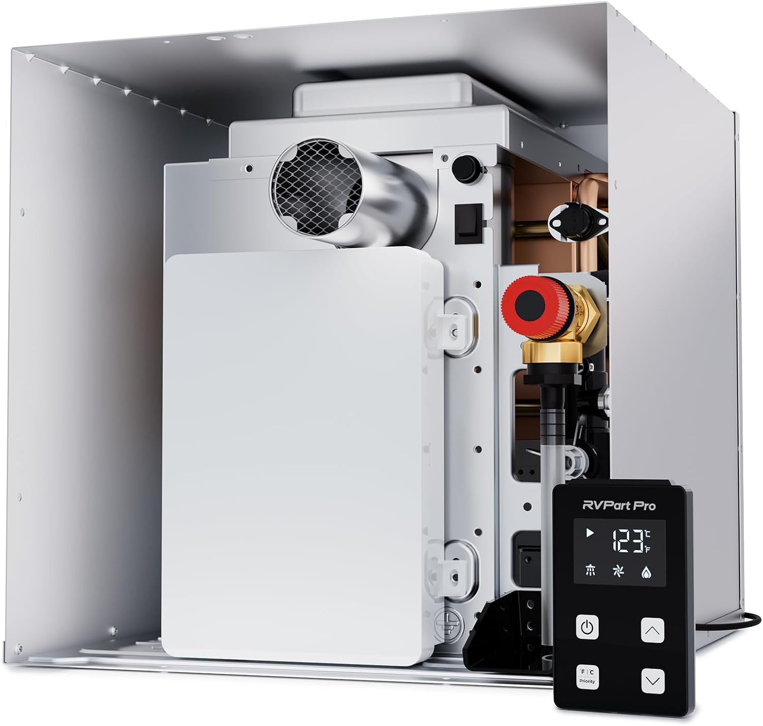 RV Tankless Water Heater 12V DC, Propane On-Demand