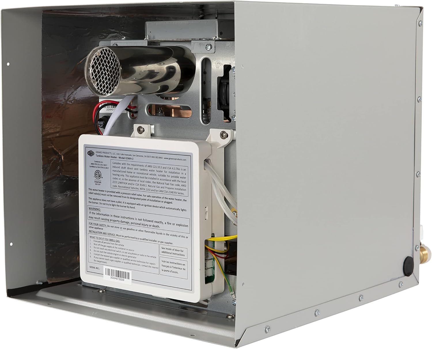 GIRARD Tankless RV Water Heater, 42K BTU, 12V, Quiet & Efficient