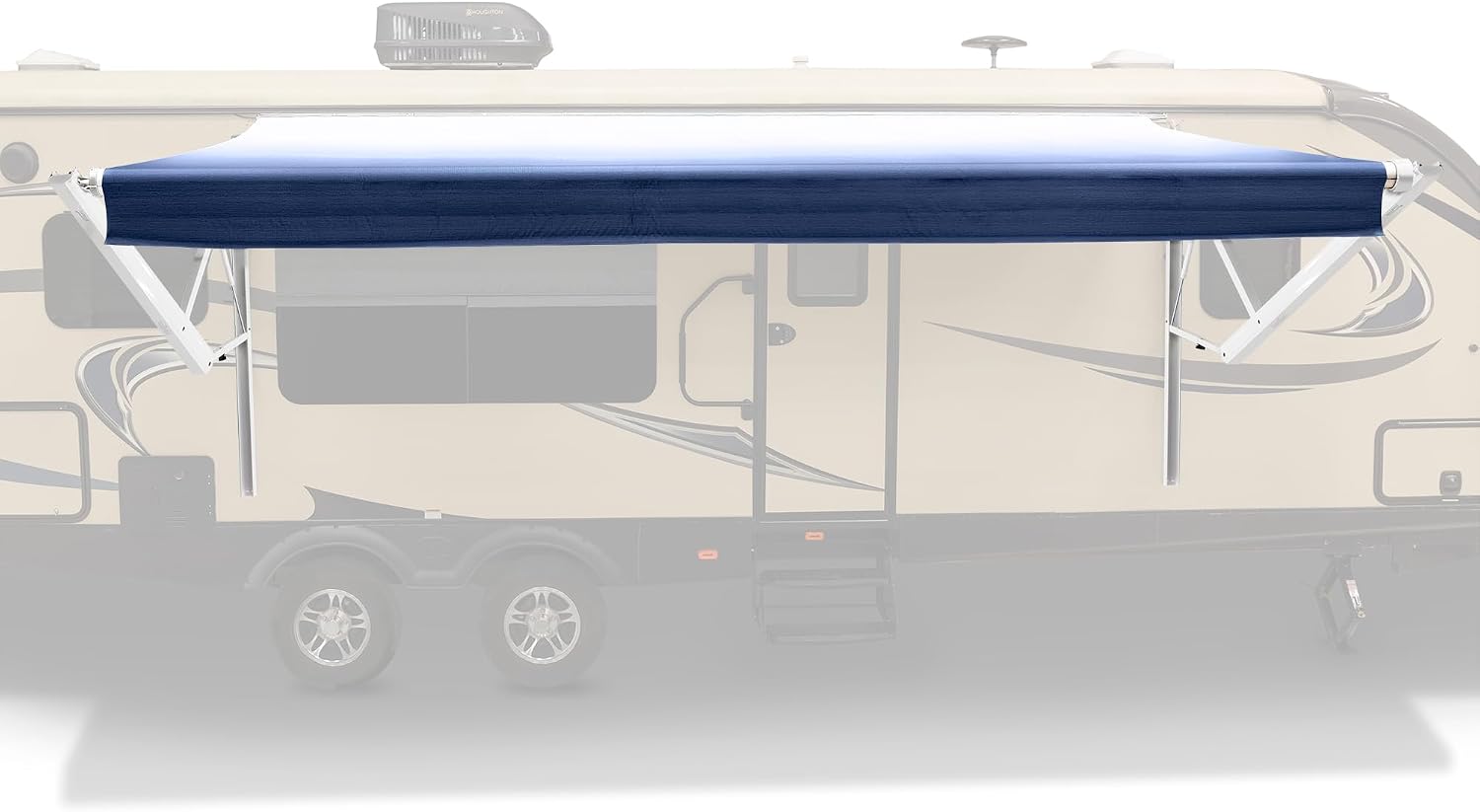 RecPro RV Power Awning 20-Foot, Slate Blue Frame