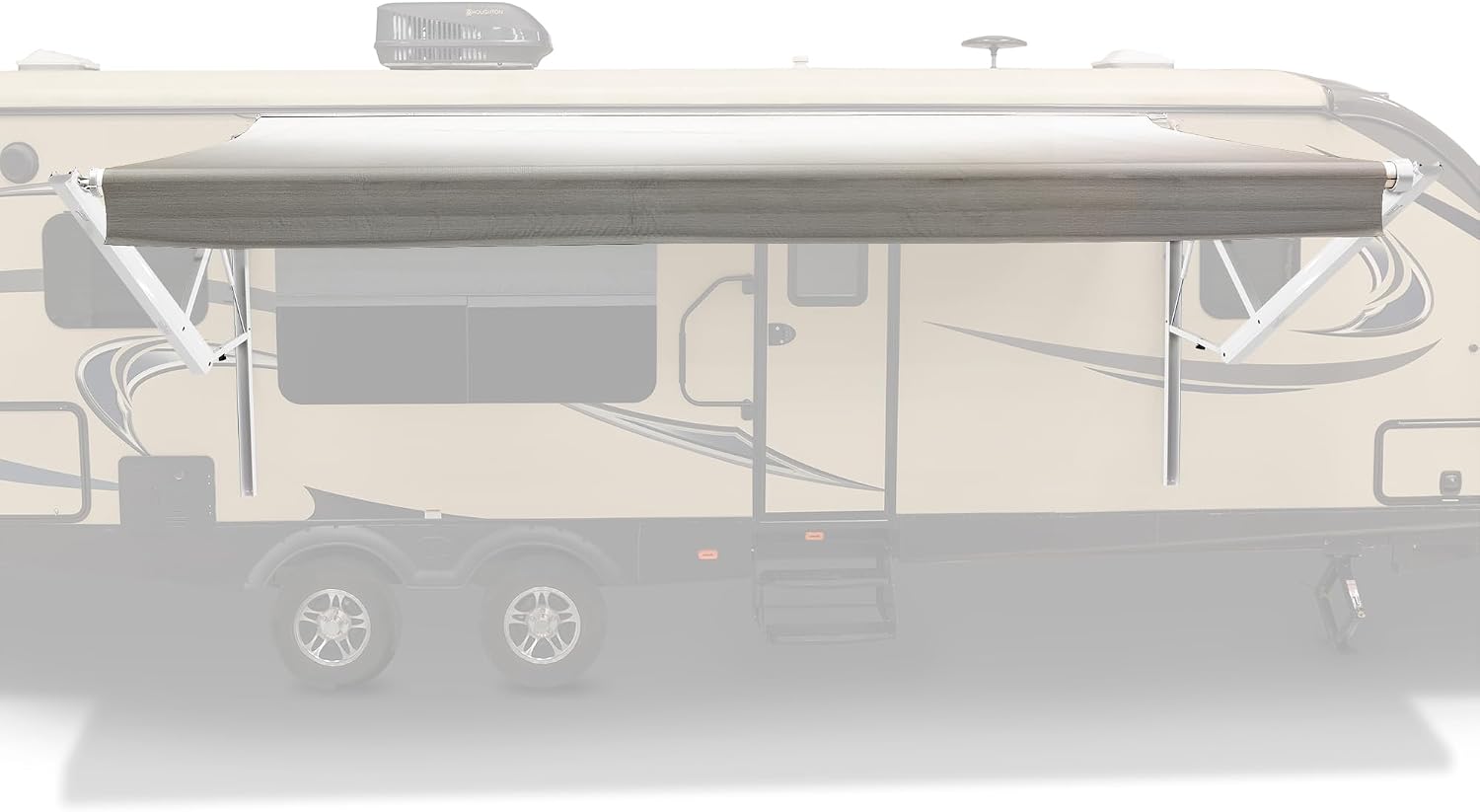 RecPro RV Manual Awning 21' Gray - Heavy Duty Frame