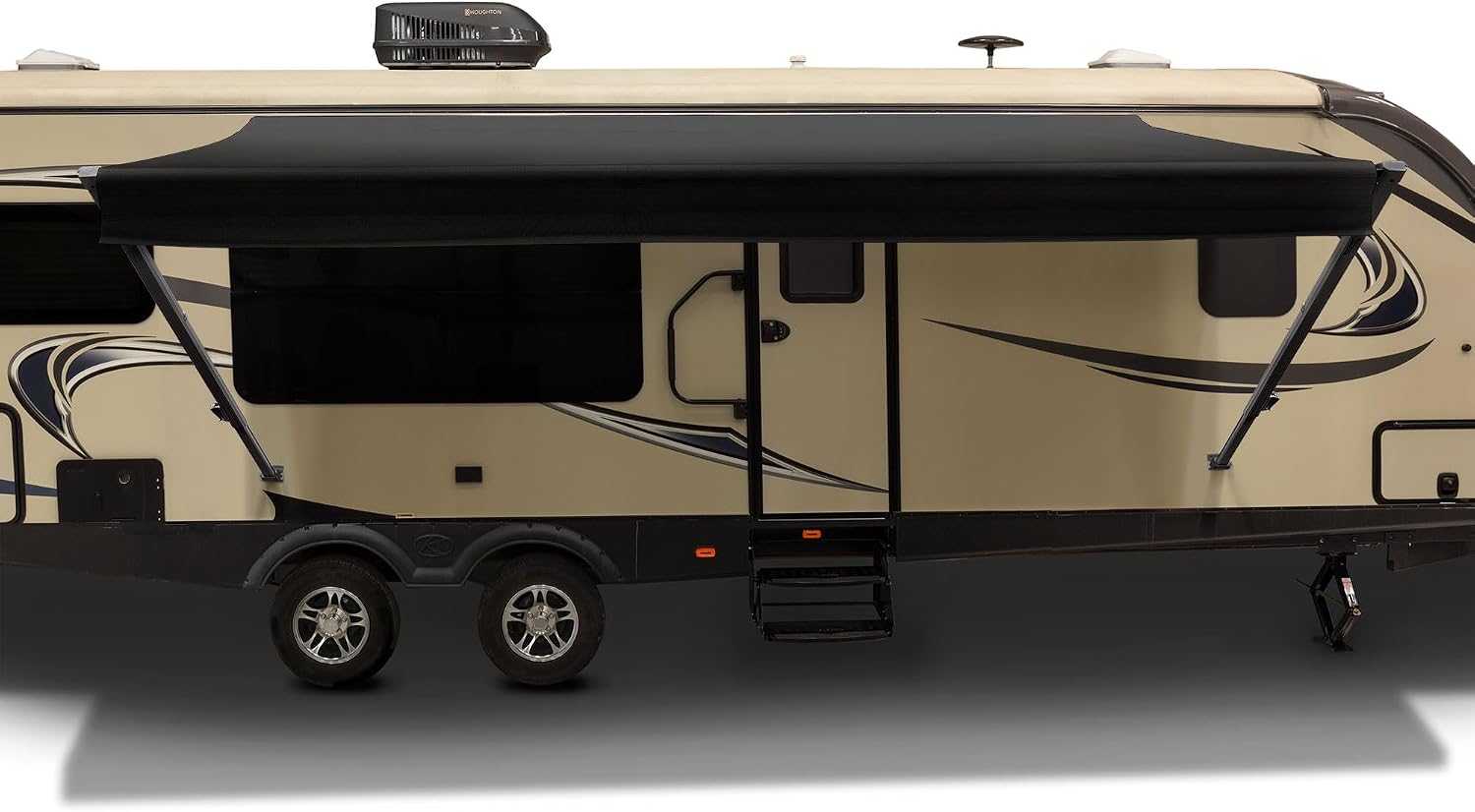 RecPro RV Manual Awning 20-Ft Black Frame Assembly
